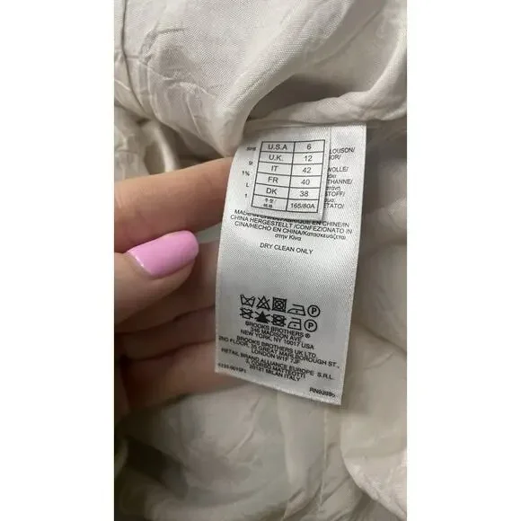 Brooks Brothers Sleeveless Floral Fit Flare Dress Career Nautical Navy Women's 6 - Picture 10 of 15